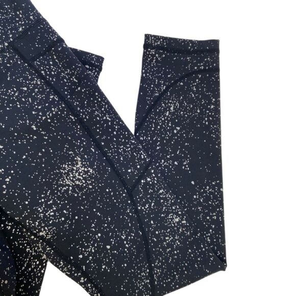 Ziya Active Black Reflected Spotted Spandex Leggings 7/8 Size 4 - Picture 8 of 11